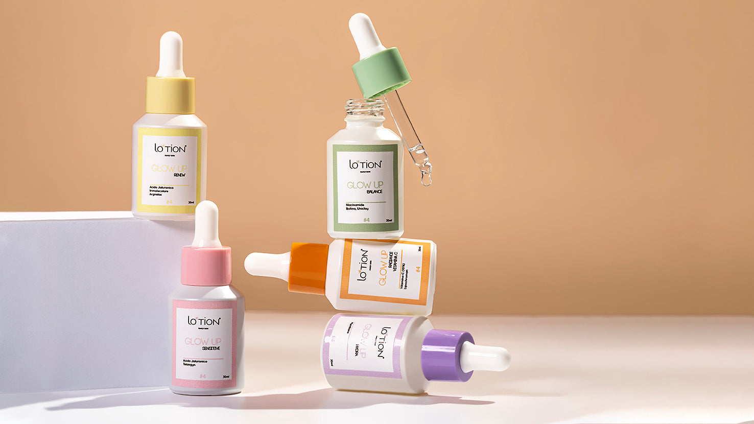 Sieri concentrati Lovetion Glow up per personalizzare la skincare