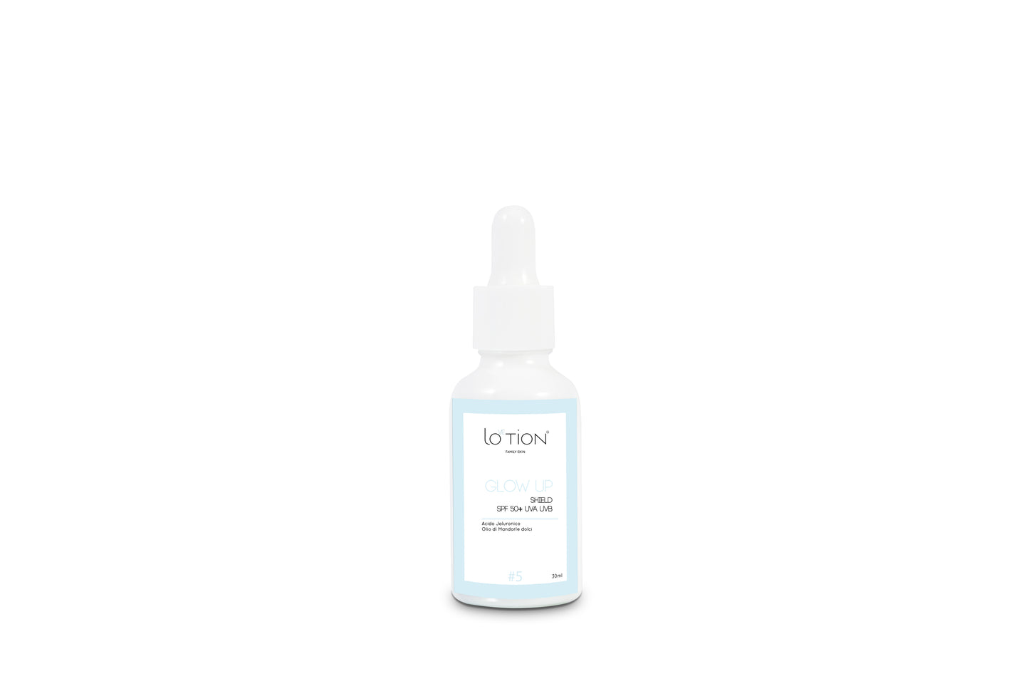 Protezione solare viso Lovetion Glow Up Shield SPF 50+ con acido ialuronico e vitamina E